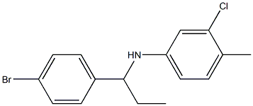 N-[1-(4-bromophenyl)propyl]-3-chloro-4-methylaniline 结构式