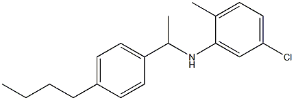 N-[1-(4-butylphenyl)ethyl]-5-chloro-2-methylaniline 结构式