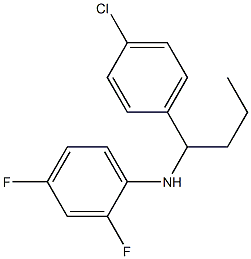 N-[1-(4-chlorophenyl)butyl]-2,4-difluoroaniline 结构式