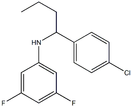 N-[1-(4-chlorophenyl)butyl]-3,5-difluoroaniline 结构式