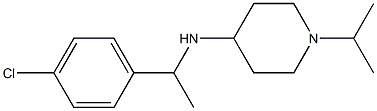 N-[1-(4-chlorophenyl)ethyl]-1-(propan-2-yl)piperidin-4-amine 结构式