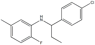 N-[1-(4-chlorophenyl)propyl]-2-fluoro-5-methylaniline 结构式