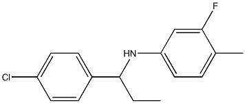 N-[1-(4-chlorophenyl)propyl]-3-fluoro-4-methylaniline 结构式