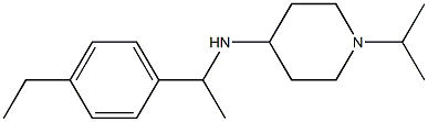 N-[1-(4-ethylphenyl)ethyl]-1-(propan-2-yl)piperidin-4-amine 结构式