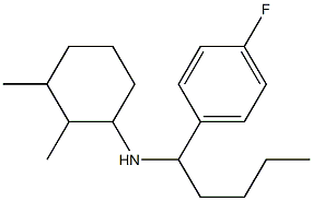 N-[1-(4-fluorophenyl)pentyl]-2,3-dimethylcyclohexan-1-amine 结构式