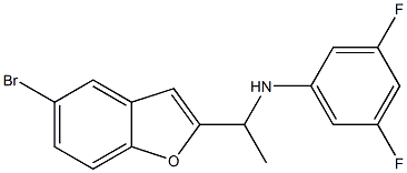 N-[1-(5-bromo-1-benzofuran-2-yl)ethyl]-3,5-difluoroaniline 结构式