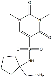 N-[1-(aminomethyl)cyclopentyl]-1,3-dimethyl-2,4-dioxo-1,2,3,4-tetrahydropyrimidine-5-sulfonamide 结构式