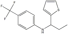 N-[1-(thiophen-2-yl)propyl]-4-(trifluoromethyl)aniline 结构式