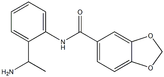 N-[2-(1-aminoethyl)phenyl]-1,3-benzodioxole-5-carboxamide 结构式