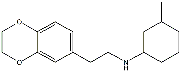 N-[2-(2,3-dihydro-1,4-benzodioxin-6-yl)ethyl]-3-methylcyclohexan-1-amine 结构式