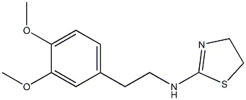 N-[2-(3,4-dimethoxyphenyl)ethyl]-4,5-dihydro-1,3-thiazol-2-amine 结构式