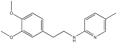 N-[2-(3,4-dimethoxyphenyl)ethyl]-5-methylpyridin-2-amine 结构式