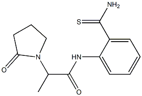 N-[2-(aminocarbonothioyl)phenyl]-2-(2-oxopyrrolidin-1-yl)propanamide 结构式