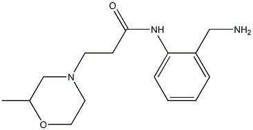 N-[2-(aminomethyl)phenyl]-3-(2-methylmorpholin-4-yl)propanamide 结构式