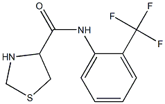 N-[2-(trifluoromethyl)phenyl]-1,3-thiazolidine-4-carboxamide 结构式