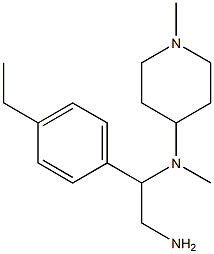 N-[2-amino-1-(4-ethylphenyl)ethyl]-N-methyl-N-(1-methylpiperidin-4-yl)amine 结构式