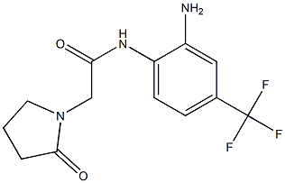 N-[2-amino-4-(trifluoromethyl)phenyl]-2-(2-oxopyrrolidin-1-yl)acetamide 结构式