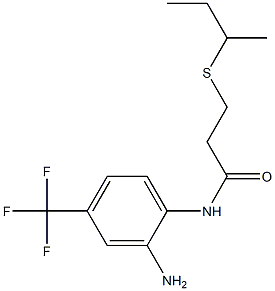N-[2-amino-4-(trifluoromethyl)phenyl]-3-(butan-2-ylsulfanyl)propanamide 结构式