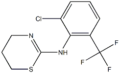 N-[2-chloro-6-(trifluoromethyl)phenyl]-5,6-dihydro-4H-1,3-thiazin-2-amine 结构式