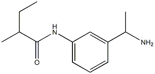 N-[3-(1-aminoethyl)phenyl]-2-methylbutanamide 结构式