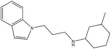 N-[3-(1H-indol-1-yl)propyl]-3-methylcyclohexan-1-amine 结构式