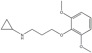 N-[3-(2,6-dimethoxyphenoxy)propyl]cyclopropanamine 结构式