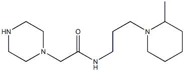 N-[3-(2-methylpiperidin-1-yl)propyl]-2-(piperazin-1-yl)acetamide 结构式