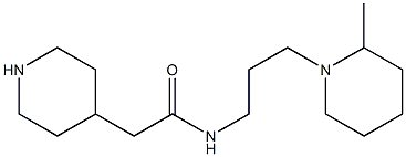 N-[3-(2-methylpiperidin-1-yl)propyl]-2-piperidin-4-ylacetamide 结构式