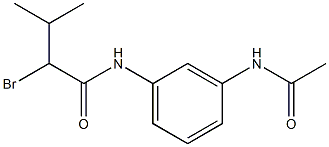 N-[3-(acetylamino)phenyl]-2-bromo-3-methylbutanamide 结构式