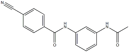 N-[3-(acetylamino)phenyl]-4-cyanobenzamide 结构式