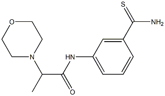 N-[3-(aminocarbonothioyl)phenyl]-2-morpholin-4-ylpropanamide 结构式