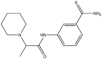 N-[3-(aminocarbonothioyl)phenyl]-2-piperidin-1-ylpropanamide 结构式
