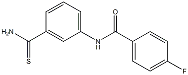 N-[3-(aminocarbonothioyl)phenyl]-4-fluorobenzamide 结构式