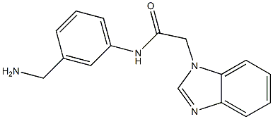 N-[3-(aminomethyl)phenyl]-2-(1H-benzimidazol-1-yl)acetamide 结构式