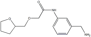 N-[3-(aminomethyl)phenyl]-2-(oxolan-2-ylmethoxy)acetamide 结构式