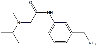 N-[3-(aminomethyl)phenyl]-2-[isopropyl(methyl)amino]acetamide 结构式