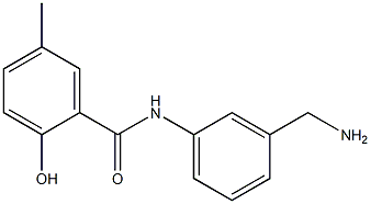 N-[3-(aminomethyl)phenyl]-2-hydroxy-5-methylbenzamide 结构式