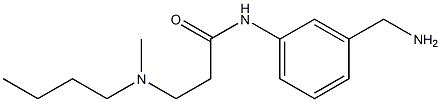 N-[3-(aminomethyl)phenyl]-3-[butyl(methyl)amino]propanamide 结构式
