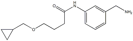 N-[3-(aminomethyl)phenyl]-4-(cyclopropylmethoxy)butanamide 结构式