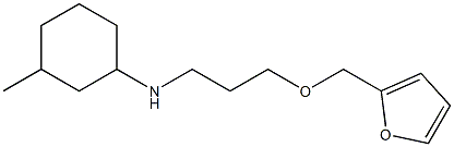 N-[3-(furan-2-ylmethoxy)propyl]-3-methylcyclohexan-1-amine 结构式