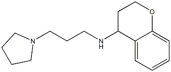 N-[3-(pyrrolidin-1-yl)propyl]-3,4-dihydro-2H-1-benzopyran-4-amine 结构式