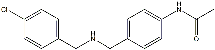 N-[4-({[(4-chlorophenyl)methyl]amino}methyl)phenyl]acetamide 结构式