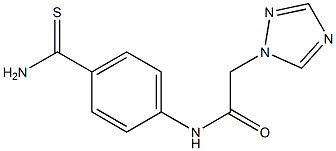 N-[4-(aminocarbonothioyl)phenyl]-2-(1H-1,2,4-triazol-1-yl)acetamide 结构式