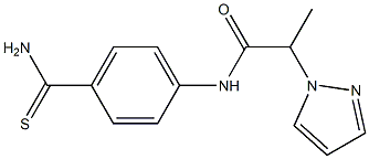 N-[4-(aminocarbonothioyl)phenyl]-2-(1H-pyrazol-1-yl)propanamide 结构式