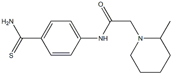 N-[4-(aminocarbonothioyl)phenyl]-2-(2-methylpiperidin-1-yl)acetamide 结构式