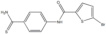 N-[4-(aminocarbonothioyl)phenyl]-5-bromothiophene-2-carboxamide 结构式