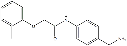 N-[4-(aminomethyl)phenyl]-2-(2-methylphenoxy)acetamide 结构式
