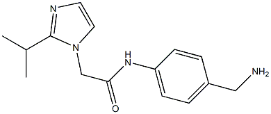 N-[4-(aminomethyl)phenyl]-2-[2-(propan-2-yl)-1H-imidazol-1-yl]acetamide 结构式