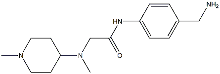 N-[4-(aminomethyl)phenyl]-2-[methyl(1-methylpiperidin-4-yl)amino]acetamide 结构式