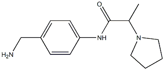 N-[4-(aminomethyl)phenyl]-2-pyrrolidin-1-ylpropanamide 结构式